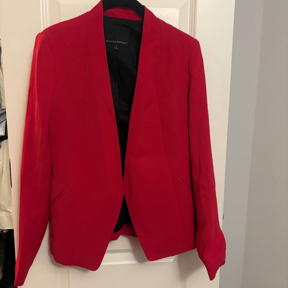 Banana Republic Size 2 Hot Pink Blazer Jacket